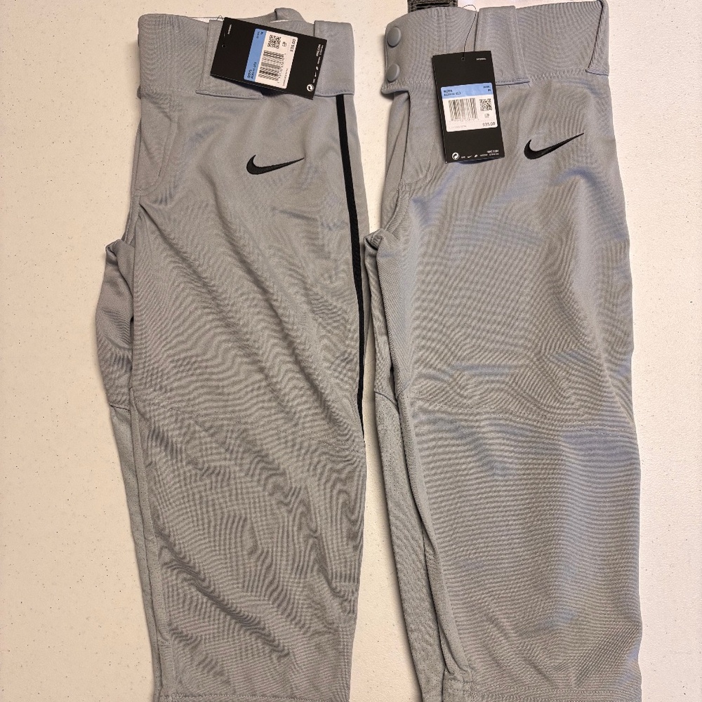 Nike Kids Grey Baseball TeeBall Joggers with Black Swoosh Pants